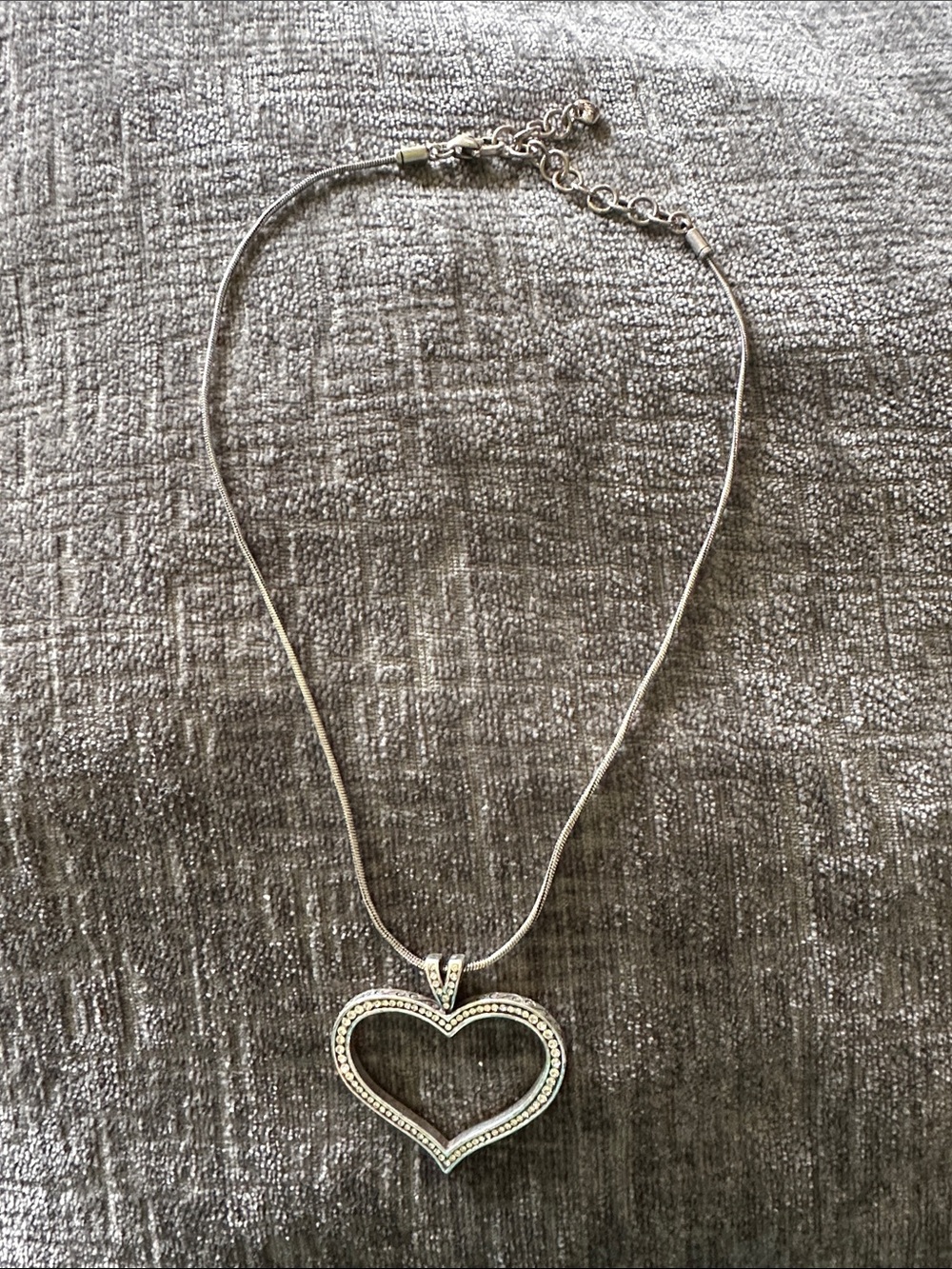 Brighton Silver Open Heart Pendant Necklace